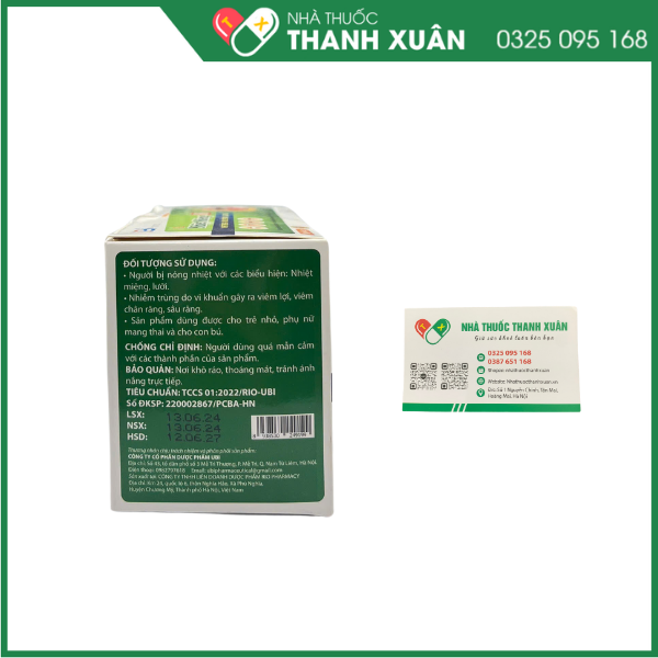 Gel nhiệt miệng Ubi giúp giảm đau,làm dịu mát khi nhiệt miệng